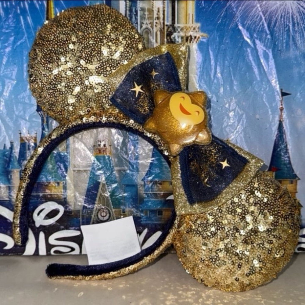 Disney parks wish Star gold sequin Minnie Mouse ears